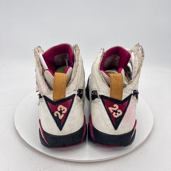 Vintage Nike Air Jordan Retro 7 Cardinal Men Size 10 White Shoes Made In Korea - Picture 5 of 14